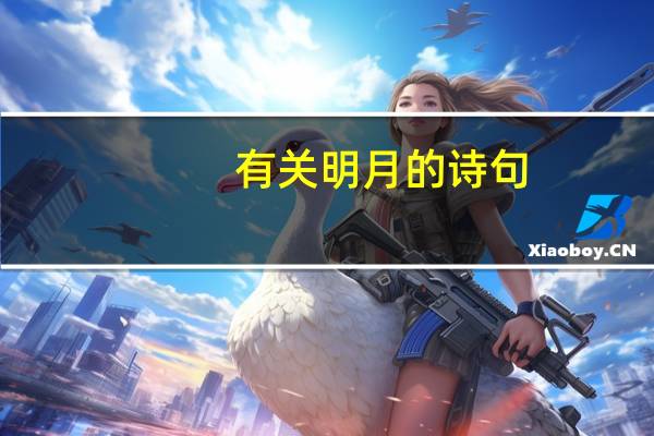 有关明月的诗句