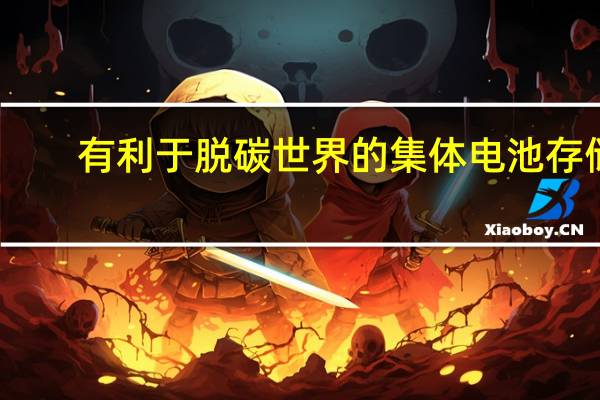有利于脱碳世界的集体电池存储
