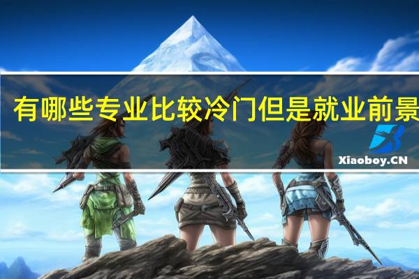 有哪些专业比较冷门但是就业前景不错