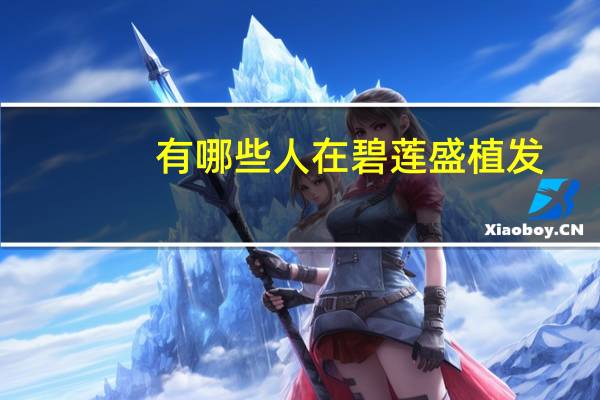 有哪些人在碧莲盛植发(碧莲盛植发在舒城哪)