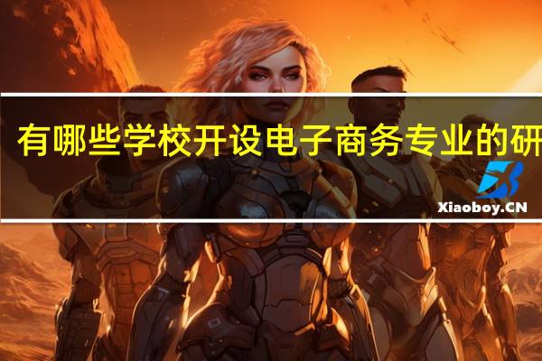 有哪些学校开设电子商务专业的研究生