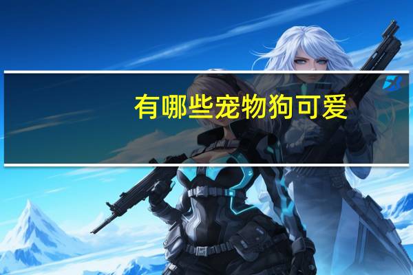 有哪些宠物狗可爱