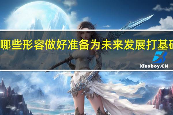 有哪些形容做好准备为未来发展打基础的成语？