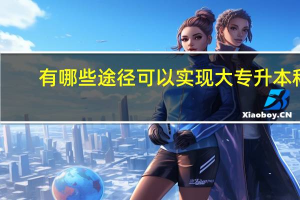 有哪些途径可以实现大专升本科