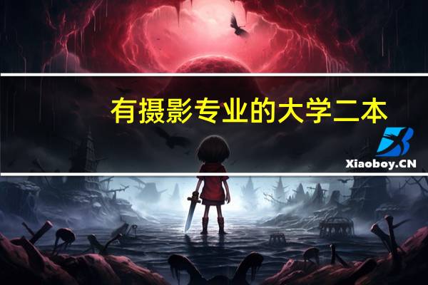 有摄影专业的大学二本