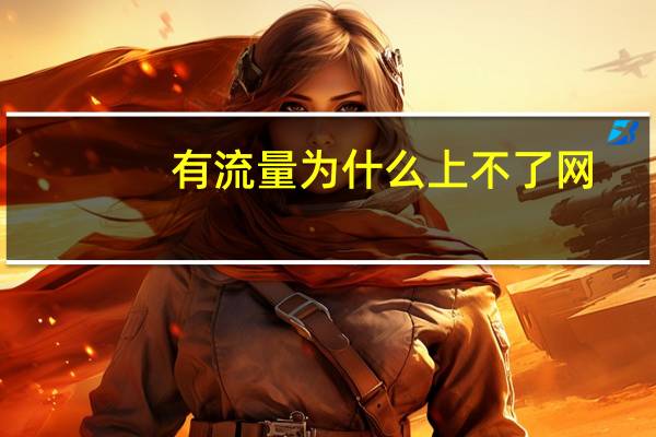 有流量为什么上不了网（为什么上不了网）