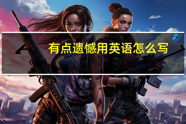 有点遗憾用英语怎么写