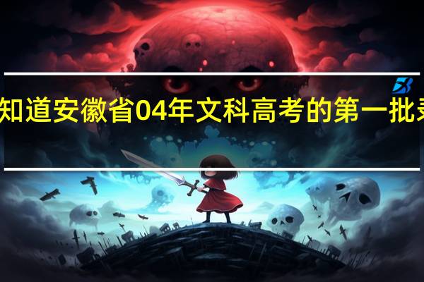 有谁知道安徽省04年文科高考的第一批录取分数线