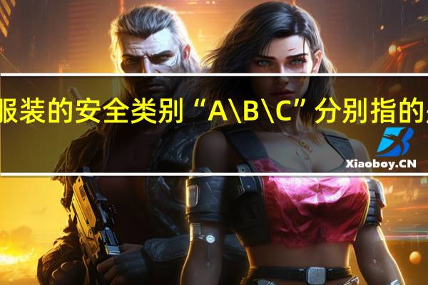服装的安全类别“A\\B\\C”分别指的是什么