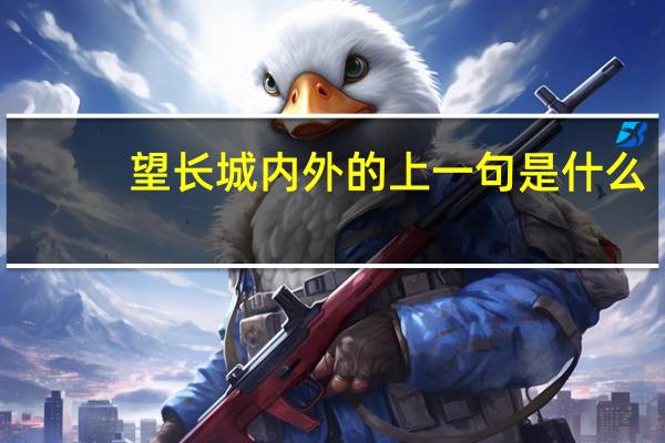 望长城内外的上一句是什么