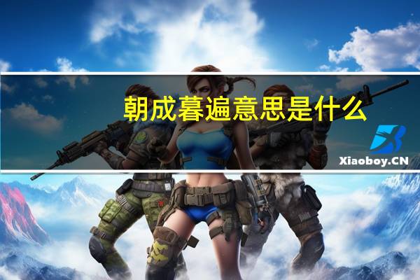 朝成暮遍意思是什么