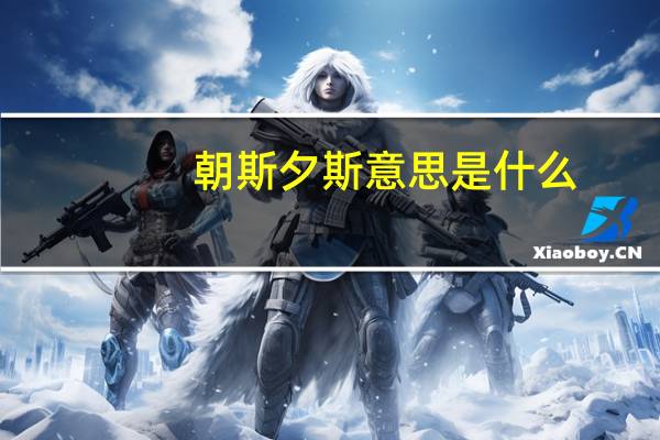朝斯夕斯意思是什么