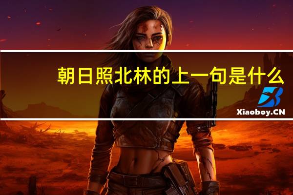 朝日照北林的上一句是什么