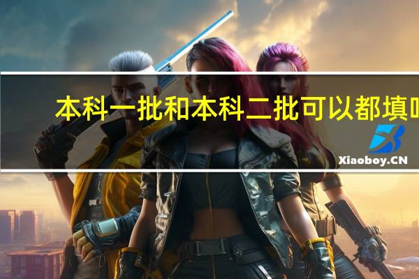 本科一批和本科二批可以都填吗