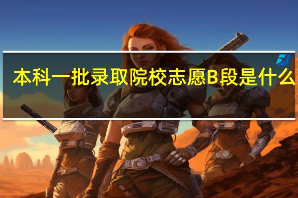 本科一批录取院校志愿B段是什么意思