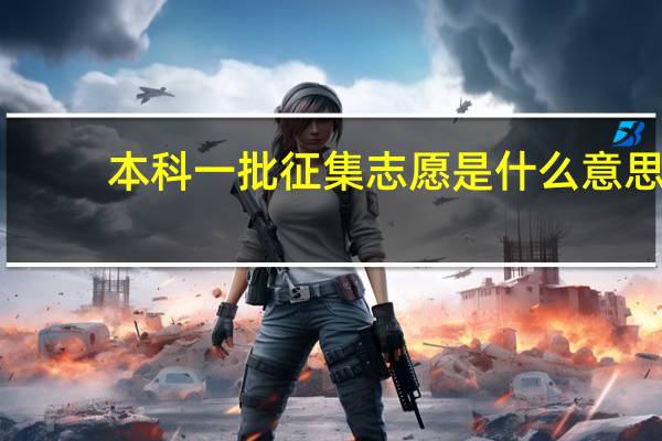 本科一批征集志愿是什么意思
