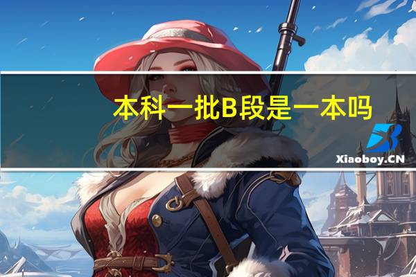 本科一批B段是一本吗