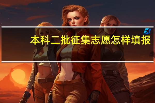 本科二批征集志愿怎样填报