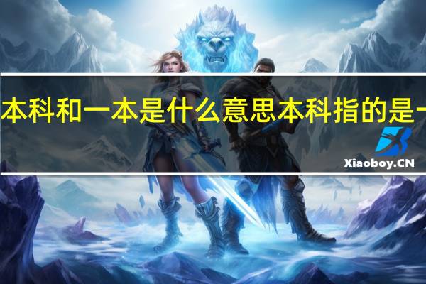本科和一本是什么意思 本科指的是一本吗