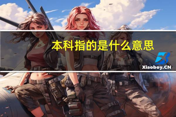 本科指的是什么意思