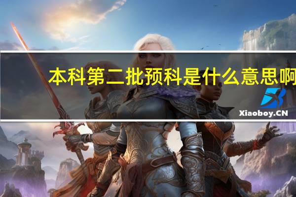 本科第二批预科是什么意思啊