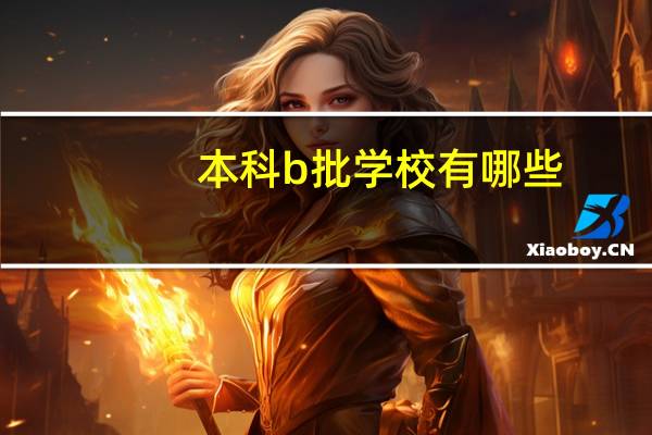 本科b批学校有哪些