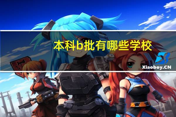 本科b批有哪些学校