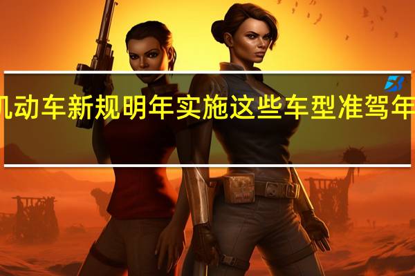 机动车新规明年实施 这些车型准驾年龄延长