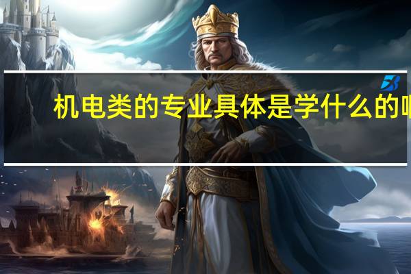 机电类的专业具体是学什么的啊