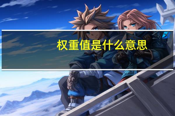 权重值是什么意思（权重值是什么意思）