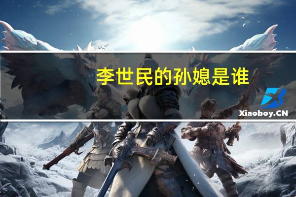 李世民的孙媳是谁