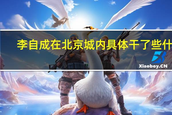 李自成在北京城内具体干了些什么（李自成入北京内城简介）