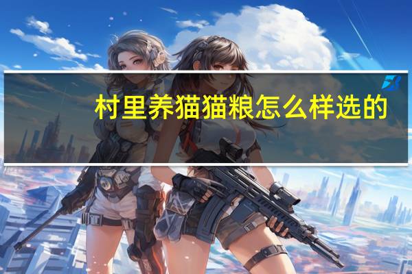 村里养猫猫粮怎么样选的