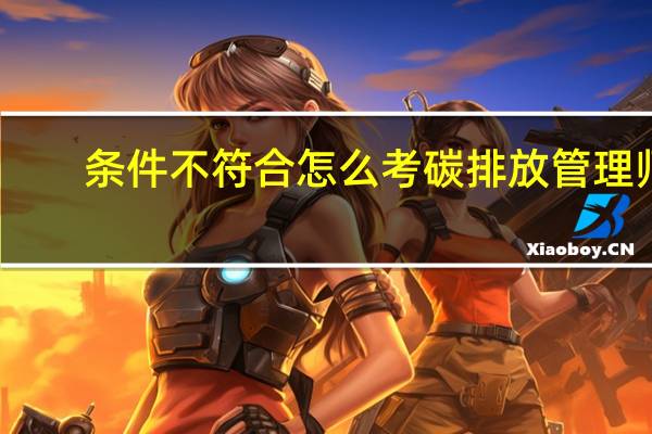 条件不符合怎么考碳排放管理师