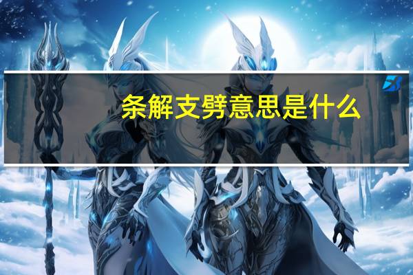 条解支劈意思是什么
