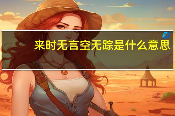 来时无言空无踪是什么意思