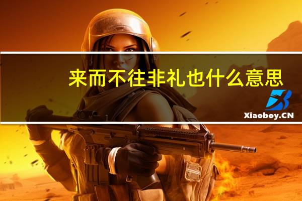 来而不往非礼也什么意思