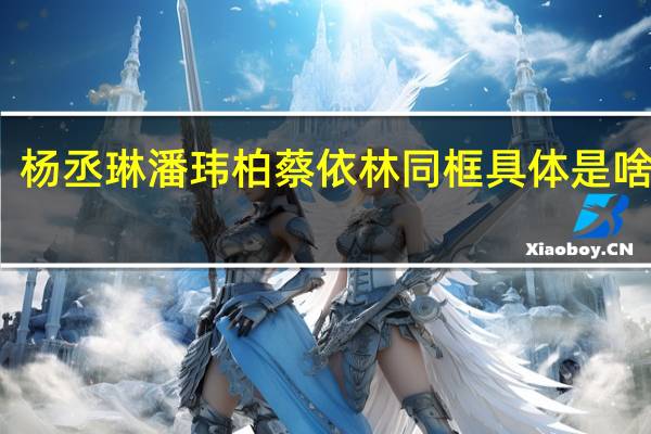 杨丞琳潘玮柏蔡依林同框 具体是啥情况