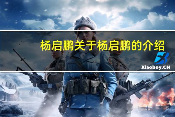 杨启鹏 关于杨启鹏的介绍