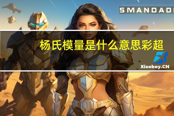 杨氏模量是什么意思彩超（杨氏模量是什么）