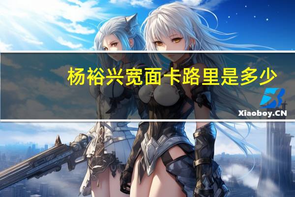 杨裕兴 宽面卡路里是多少