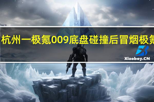 杭州一极氪009底盘碰撞后冒烟 极氪汽车：车辆未出现热失控情况