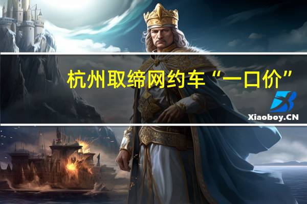 杭州取缔网约车“一口价”？杭州市市场监管局：系误解
