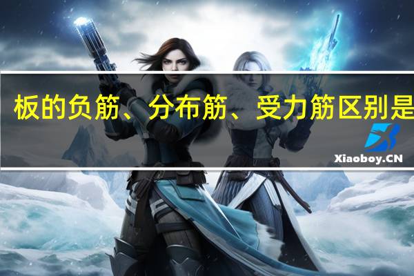 板的负筋、分布筋、受力筋区别是什么