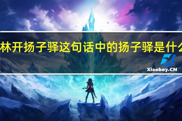 林开扬子驿这句话中的扬子驿是什么意思