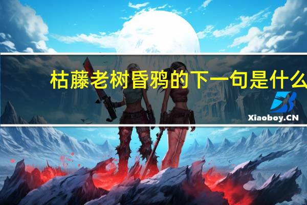 枯藤老树昏鸦的下一句是什么