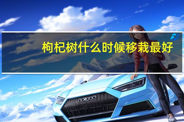 枸杞树什么时候移栽最好