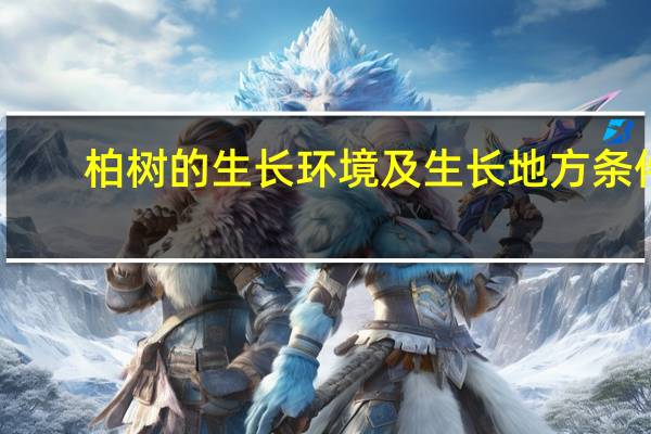 柏树的生长环境及生长地方条件