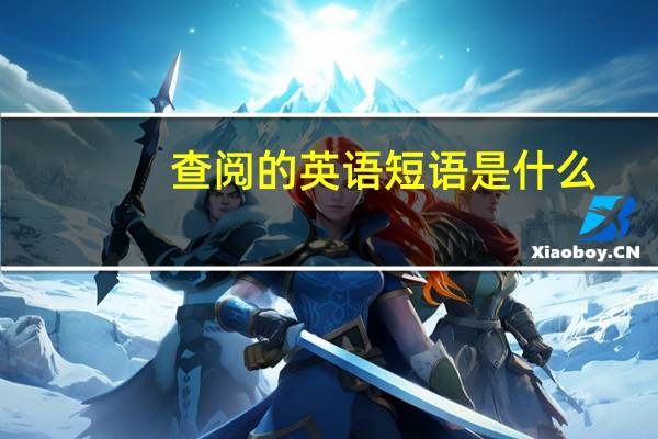 查阅的英语短语是什么