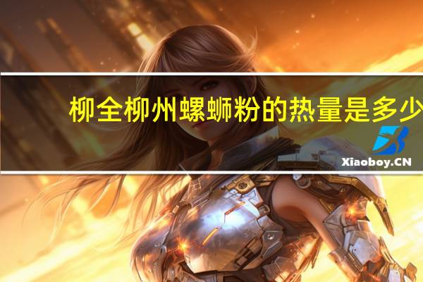 柳全 柳州螺蛳粉的热量是多少